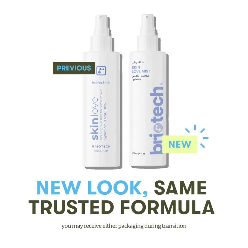 BRIOTECH Baby Skin Love Spray | Gentle Hypochlorous Acid Mist for Soothing, Calming & Cleansing Delicate Skin | Pediatrician-Approved, Added Fragrance-Free | 4 oz (4 Pack) - Image 4